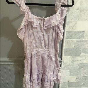 LoveShackFancy Lilac Ruffled Dress